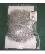 Oriental Trading 1&quot; dia Silver Tinsel Ribbon Roll Approximately 10 yds NIP - $164.07 MXN
