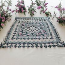 American Pacific King Blanket Bed Cover Floral Pattern Patchwork Hand Cr... - $38.43