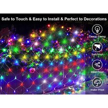 9.8&#39; x 6.5&#39; Christmas Mesh Net Light 360 LED 8 Modes Remote Indoor Outdoor Fairy - £17.57 GBP