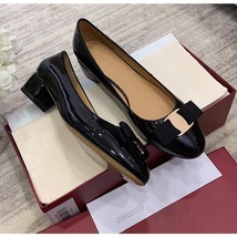 Spring and Autumn New Ballet Flat Shoes Women&#39;s Classic Patent Leather Round Toe - £83.03 GBP