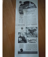 Vintage Imperial Tables Print Magazine Advertisements 1937 - $6.77 CAD
