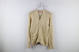 Vtg 50s 60s Streetwear Mens 38 Wool Knit Varsity Letterman Cardigan Sweater USA - £70.04 GBP