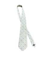 Emilio Ponti Roma Milano Men&#39;s Necktie Silk White Blue Floral Classic - £8.56 GBP