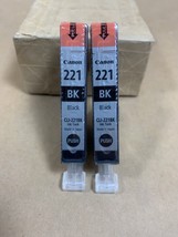 Lot of 2 - Genuine/Original Canon PGI-221BK Ink Cartridge - Black - $10.99