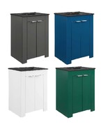 Modern Bathroom Vanity-Black Sink Basin-Green, Gray, Blue or White Cabin... - $269.89