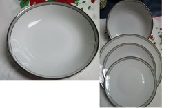 Berlin Friedrichstrasse Rosenthal GERMANY GALA GREY PLATINUM RIM  plates... - $21.77+