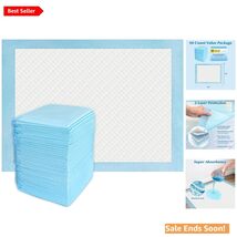 50 Count Super Absorbent Disposable Underpads, 5-Layer Leakproof Protection - $21.73