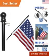 Flag Pole for House - 6 ft Heavy-Duty Aluminum Tangle Free Spinning Flag... - $66.59