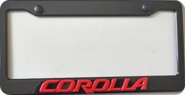 TOYOTA  COROLLA 3D RED SCRIPT ABS PLASTIC LICENSE FRAME - $456.10 MXN