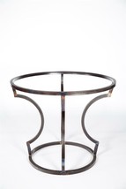 Charles Dining Table Round Top 48-IN Dark Brown Hammered Copper Metal Bro - £3,716.20 GBP