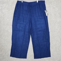 Habitat Clothes Womens Pants XL Cobalt Blue Straight Pull On Stretch Lounge - $39.55