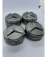 4PC 75mm Grey Wheel Rim Cover Hub Caps Emblem Badge For Mercede s AMG - $435.79 MXN