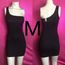 Black Ribbed Off Shoulder Mini Bodycon Dress~Size M - $18.70