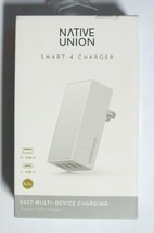 NEW Native Union Smart Hub Universal Power Adapter 4 Port USB WHITE wall charger - £8.89 GBP