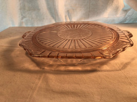 Mayfair Pink Footed 10 Inch Cake Plate Depression Glass Mint - £19.91 GBP