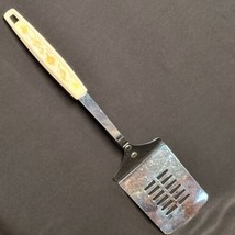 Vintage Ekco USA  Slotted Spatula Flipper Turner 13” Onion Handle Stainless - £12.47 GBP