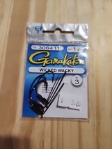 Gamakatsu Wicked Wacky Hook Size 2/0 ,3 Per pack 306411 - £6.96 GBP