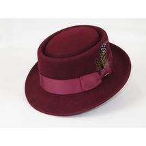 Bruno Capelo Dress Hat Australian Wool Crushable Pork Pie Jazz PP104 Burgundy image 5