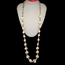 Cowrie &amp; Momi Sea Shell Beaded Necklace Hawaii Lei Jewelry 40&quot; Long - £9.58 GBP