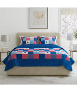 Caroline 3-Piece Blue Queen Quilt Set - $62.59