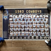 Vintage 1983 Mcdonald&#39;s Nfl Dallas Cowboys Football Team Poster 24X36 Man Cave - £59.81 GBP