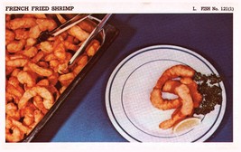 Vintage 1950 French Fried Shrimp Print Cover 5x8 Crafts Food Decor - $380.53 MXN