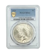 1923 U.S. $1 Peace Silver Dollar PCGS MS63 ~ Gold Shield - €77,61 EUR