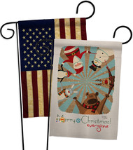 Everyone&#39;s Xmas - Impressions Decorative USA Vintage - Applique Garden Flags Pac - £24.61 GBP