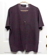 VTG New Sag Harbor XL Womens Deep Purple Faux 2 Pc Pull-Over Top Blouse ... - £13.25 GBP