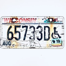 2019 United States Wisconsin Disabled Passenger License Plate 65733D - $244.80 MXN