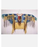 Old Style Buckskin Hide Beaded Fringe Powwow Regalia Leather Jacket - $5,703.64 MXN