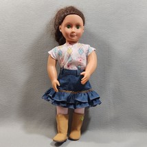 Cow Girl Country Western Shirt, Skirt, Boots Outfit Doll Clothes Fits 18... - $12.49