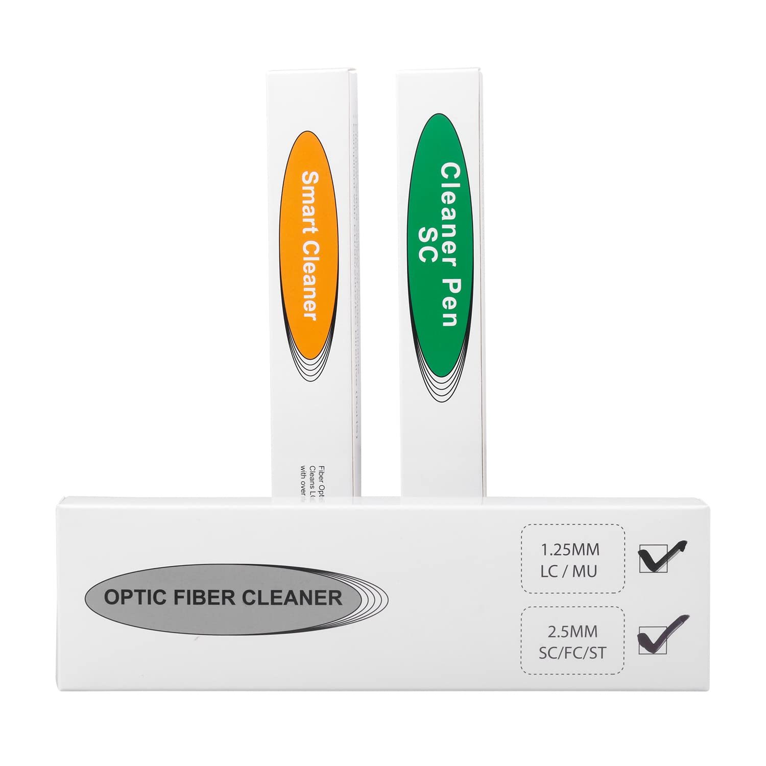 Fyboptwu- 2 Pcs Fiber Optic Cleaner Fiber Optic Tools Cleaing Pen For Lc/Mu - $39.97