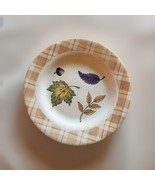 Stoneware Plate Kathy Sulewski Papel Giftware Autumn Breeze Speckled Leaves - $19.41 CAD