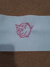 Completed Pig Finished Cross Stitch - $3.99