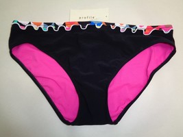 Profile by Gottex Size 12 FIESTA Ruffle Black Multi New Womens Bikini Bo... - $58.41