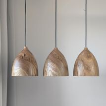Handcrafted Wooden Pendant Light, Scandinavian Style Japandi, Pendant Fi... - $99.00