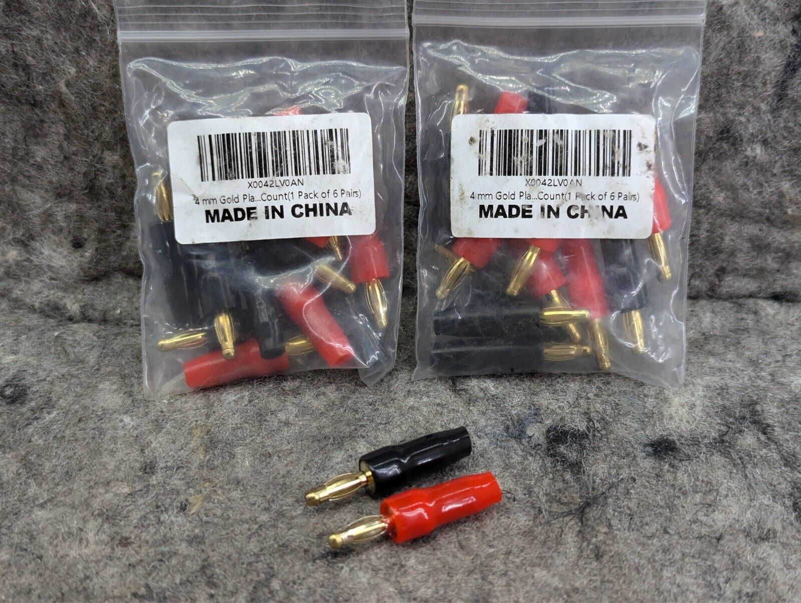 24 New 4mm Wire Cable Screw Connector Gold Plated Banana Plugs Audio Jack