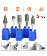 5pcs 10mm 1/4&quot; Tungsten Carbide Milling Cutter Rotary Tool Burr Grinder Sha - £25.81 GBP+