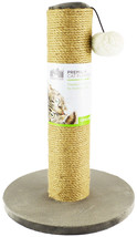 Premium Grey Plush Cat Scratching Post with Jute - Durable Wood Construc... - £47.22 GBP