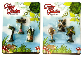 6 Miniature Fairy Garden Figurines Signs Plants Beehive Greenbrier NIP 2010-11 - £13.45 GBP