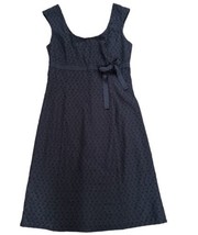 Ann Taylor Black Sleeveless Dress Eyelet Lace Size 0 Lined Party Cocktail - £14.78 GBP