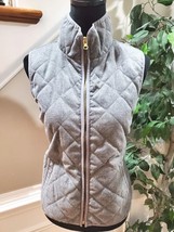 Old Navy Women Gray Polyester Sleeveless Full Zip Front Jacket Vest Size... - $28.00