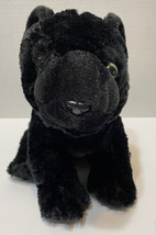 Wild Republic Soft Black Plush Stuffed Bear Green Eyes 12 inches - £11.47 GBP