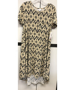 NWT 2.0 Stunning LuLaRoe Small Tan &amp; Black Aztec Tribal Carly Swing Dress - $31.99