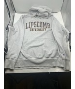 Vintage Champion Hoodie Mens XL Lipscomb Reverse Weave Sweatshirt USA 90s - $1,884.72 MXN