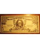 Commemorative note celebrating Hawaii becoming the 50th State on 8-21-1959 - $3,756.24 MXN