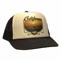 California Trucker Hat mesh hat snapback hat tan brown New - £14.32 GBP