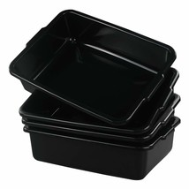 Rectangle Utility Bus Tubs, 4-Pack, Black, Fiazony Small Commercial Tote... - £27.11 GBP