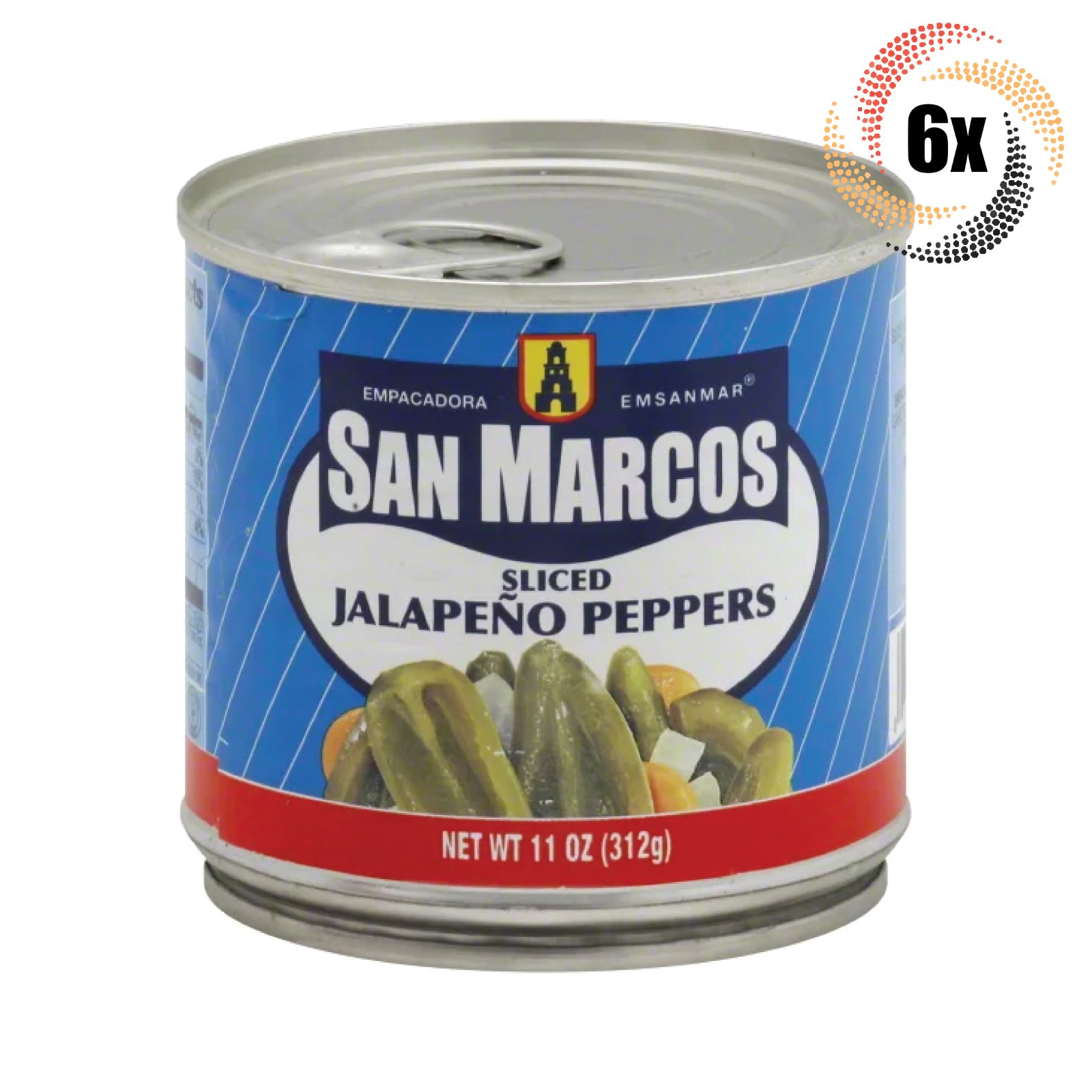 6x Cans San Marcos Sliced Jalapeno Peppers Vegetable | 11oz | Fast Shipping! - £17.24 GBP